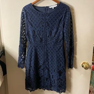 Cupcakes and cashmere long sleeve, fully lined knee length dress